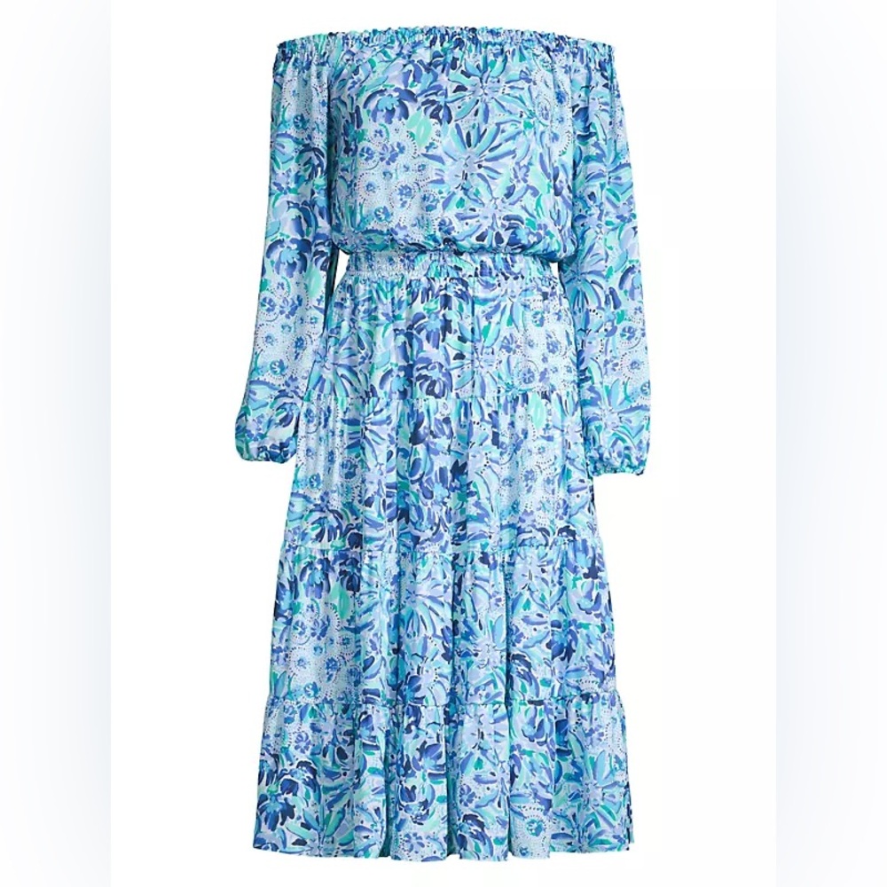 NWT Jennie Midi Dress Iris Blue Lilly Pulitzer